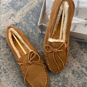 Minnetonka shearling slippers